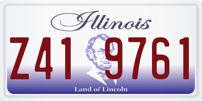 IL license plate Z419761