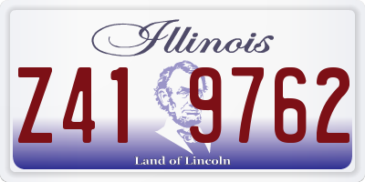 IL license plate Z419762