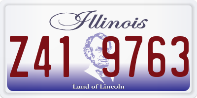 IL license plate Z419763