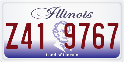 IL license plate Z419767