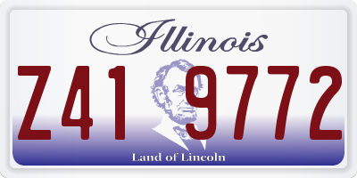 IL license plate Z419772
