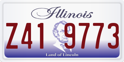IL license plate Z419773