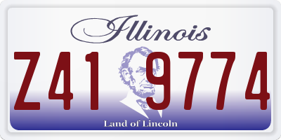 IL license plate Z419774