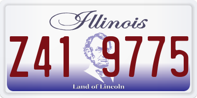 IL license plate Z419775