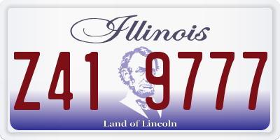 IL license plate Z419777