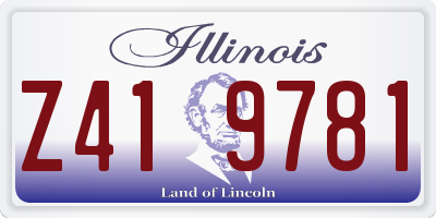 IL license plate Z419781