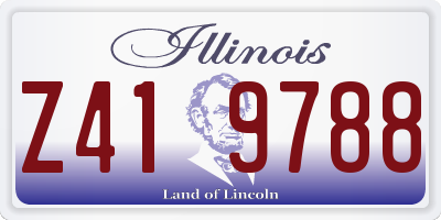 IL license plate Z419788