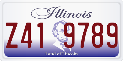 IL license plate Z419789