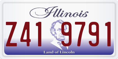 IL license plate Z419791