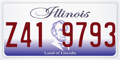 IL license plate Z419793