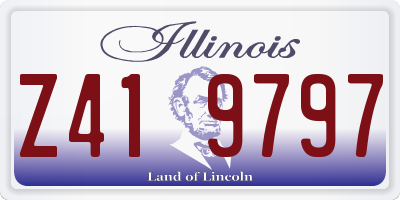 IL license plate Z419797
