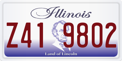 IL license plate Z419802