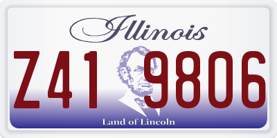 IL license plate Z419806
