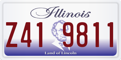 IL license plate Z419811