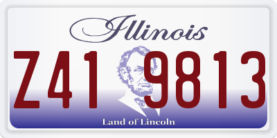 IL license plate Z419813