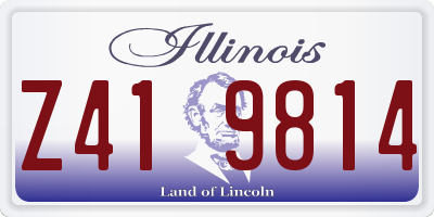 IL license plate Z419814