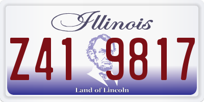 IL license plate Z419817