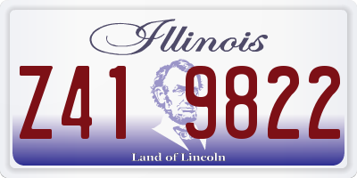 IL license plate Z419822