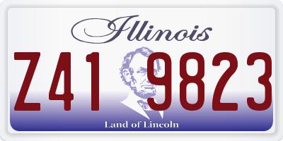 IL license plate Z419823