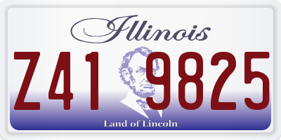 IL license plate Z419825