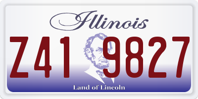 IL license plate Z419827