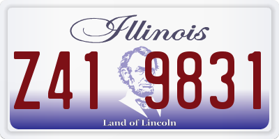 IL license plate Z419831