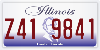 IL license plate Z419841