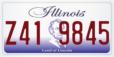IL license plate Z419845
