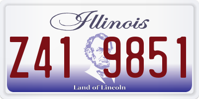 IL license plate Z419851