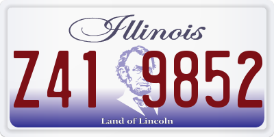 IL license plate Z419852