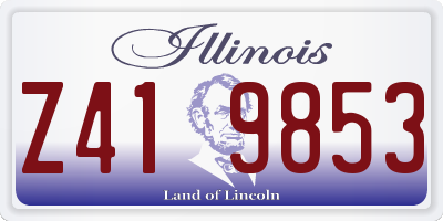 IL license plate Z419853