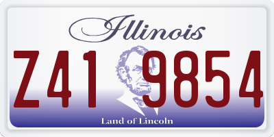 IL license plate Z419854