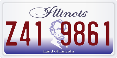 IL license plate Z419861