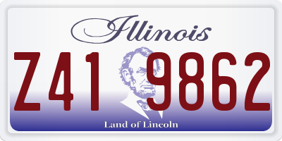 IL license plate Z419862