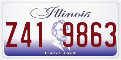 IL license plate Z419863