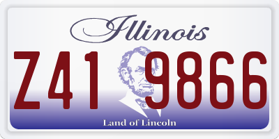 IL license plate Z419866