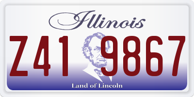 IL license plate Z419867