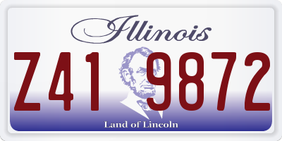 IL license plate Z419872