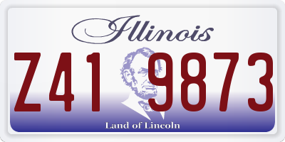 IL license plate Z419873