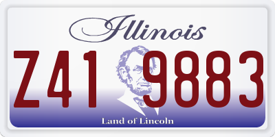 IL license plate Z419883