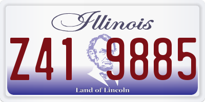 IL license plate Z419885
