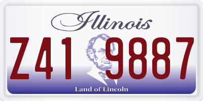 IL license plate Z419887