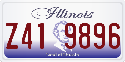 IL license plate Z419896