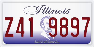IL license plate Z419897
