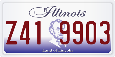 IL license plate Z419903