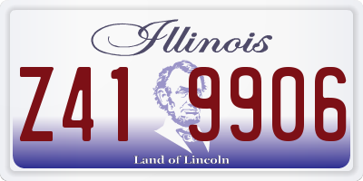 IL license plate Z419906