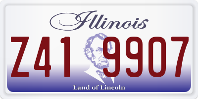 IL license plate Z419907