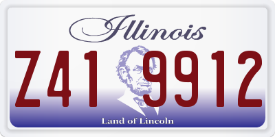 IL license plate Z419912