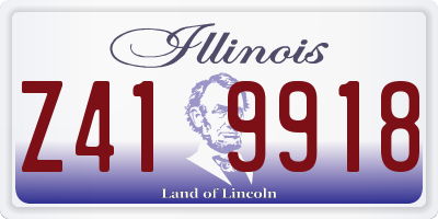 IL license plate Z419918