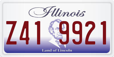 IL license plate Z419921